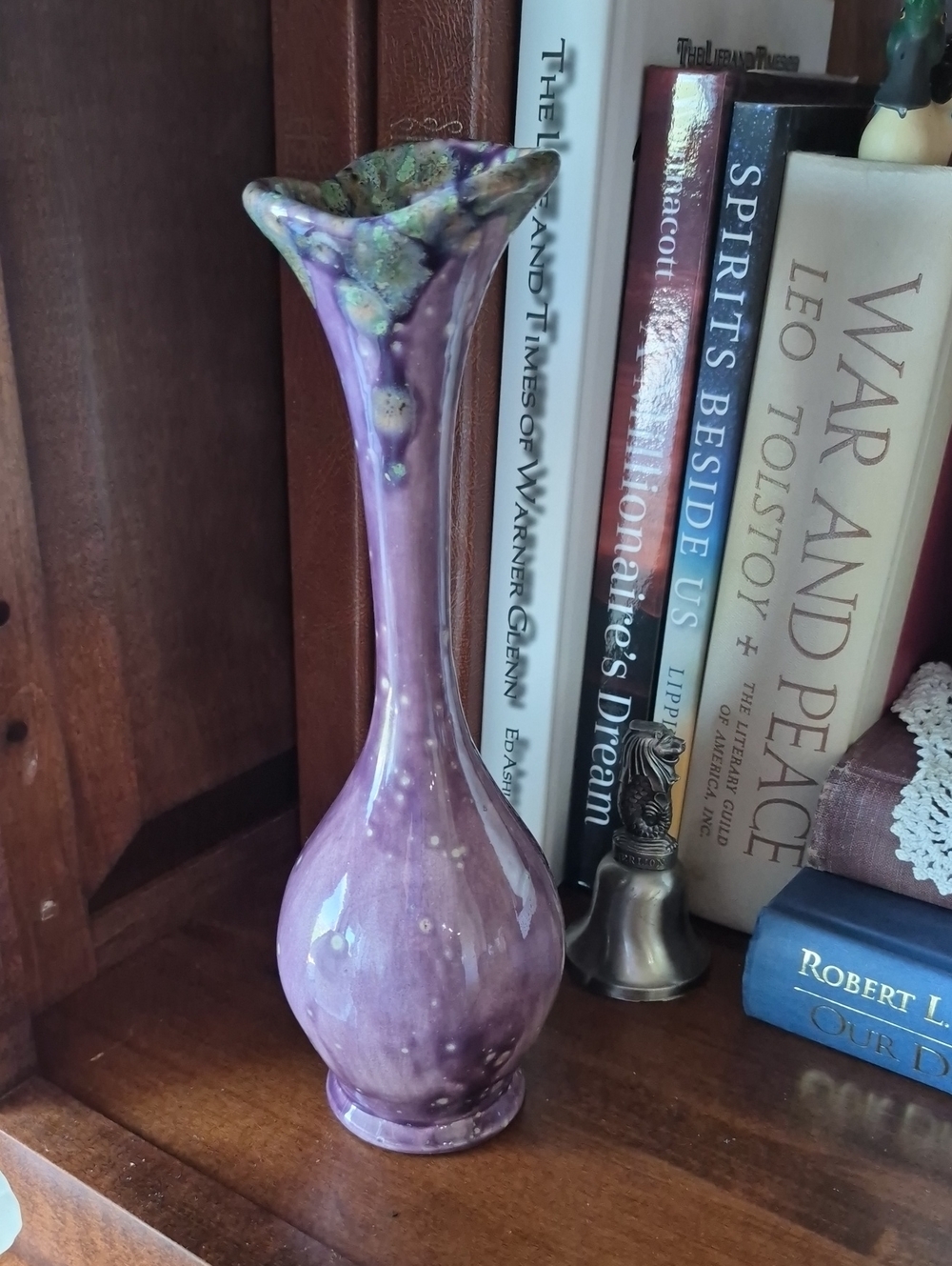Purple Ceramic Bud Vase - Unbranded
